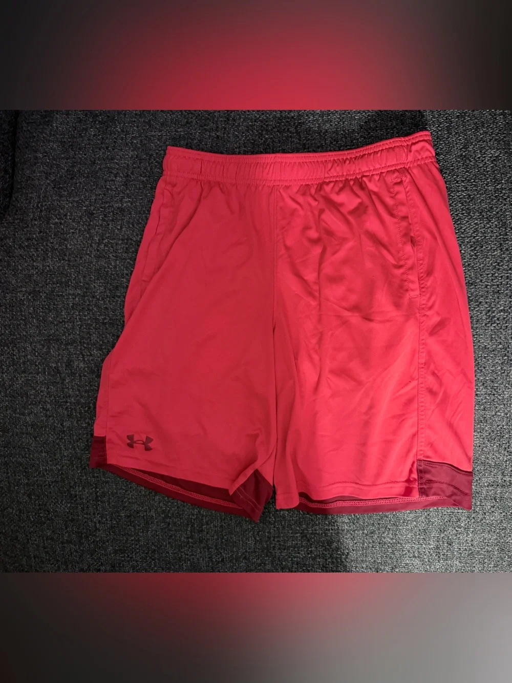 Under Armour Boys Youth XL Red Athletic Performance Shorts YXL